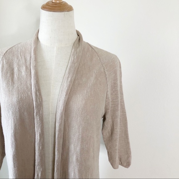 Eileen Fisher l Open cardigan Cream Oatmeal color - Picture 4 of 7